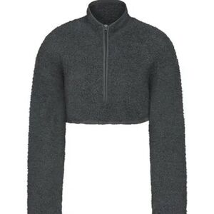 SKIMS Charcoal Teddy Jacket